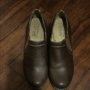 Brown Ortholite Slip-On Shoes